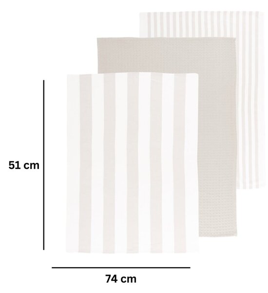 Pamut konyharuha szett 3 db-os 51x74 cm Marra – Tiseco Home Studio