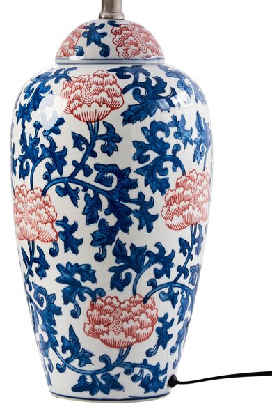 Asztali lámpa VERUSA Porcelán Fehér/kék