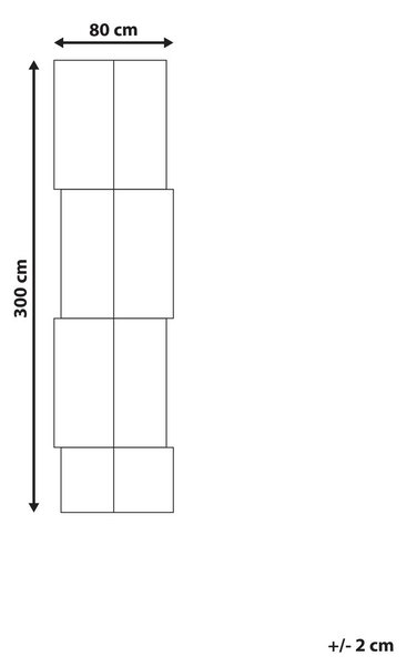 Szőnyeg SANGLI Bézs 80 x 300 cm Juta zsákvászon