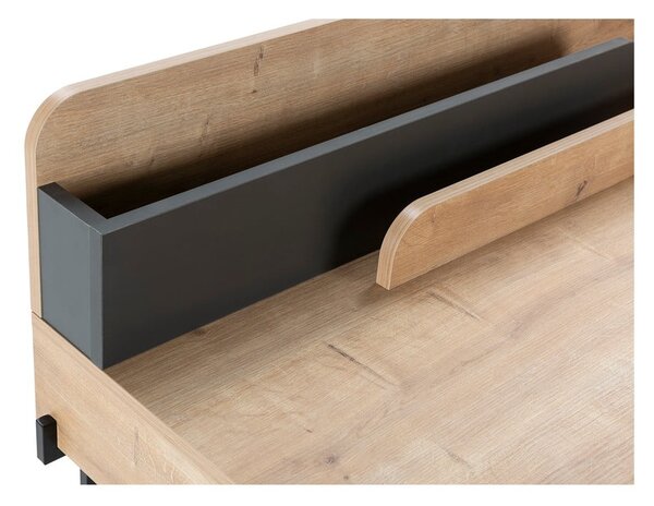 Tölgyfa szekreter típusú íróasztal 60x113 cm Lila – Marckeric