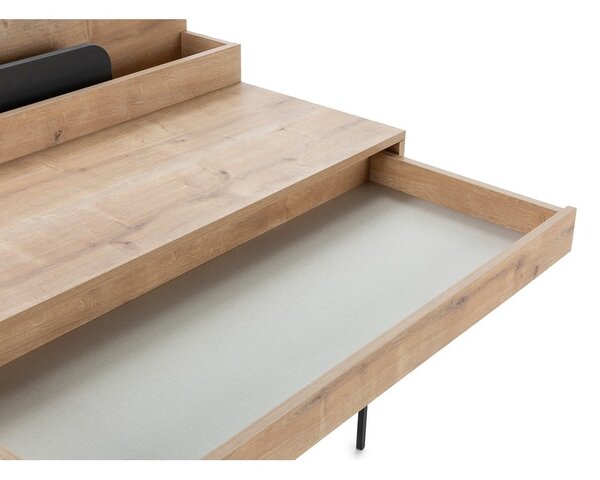 Tölgyfa szekreter típusú íróasztal 60x113 cm Lila – Marckeric