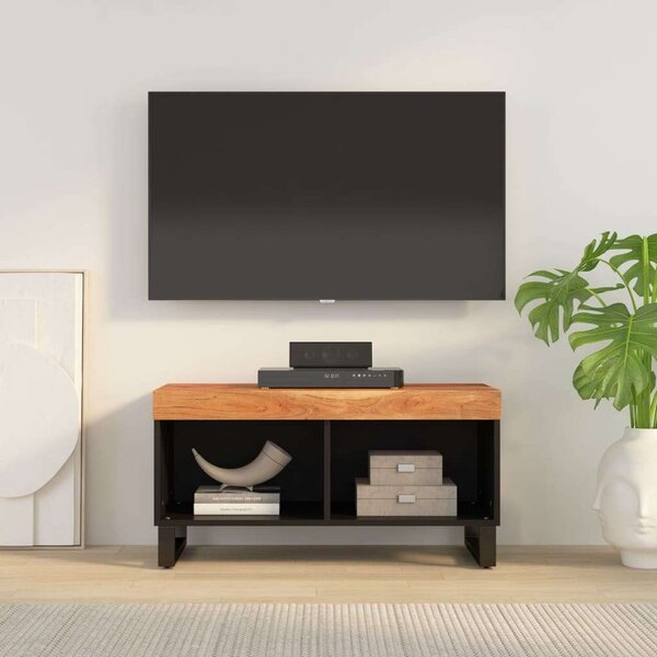 Akácfa TV Szekrény - Ipari Stílus - 85x33x43,5 cm