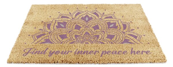 Kókuszrost lábtörlő 60x90 cm Find Your Inner Peace – Artsy Doormats