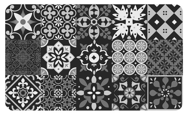 Fekete PVC szőnyeg 45x75 cm Salou – douceur d'intérieur
