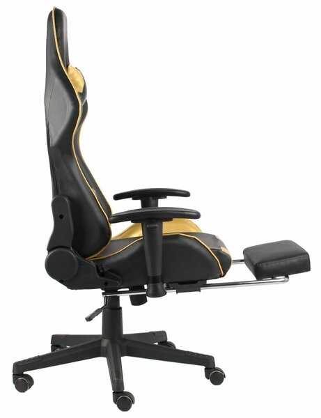 VidaXL Gamer Szék - Arany/Fekete - Lábtartóval