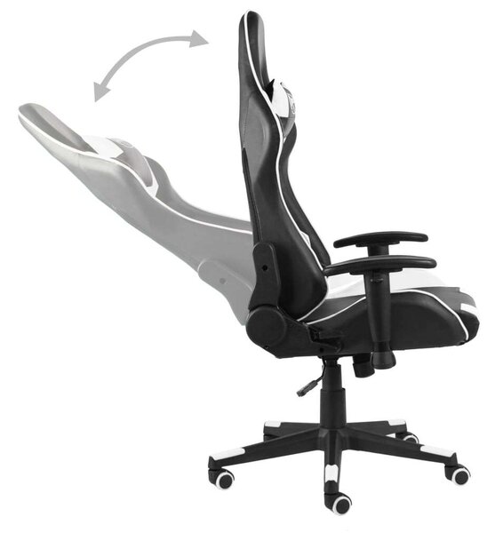 VidaXL Gamer Szék - Fekete-Fehér - Ergonomikus
