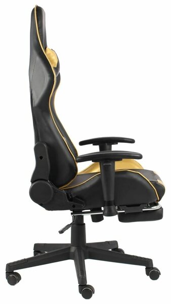 VidaXL Gamer Szék - Arany/Fekete - Lábtartóval