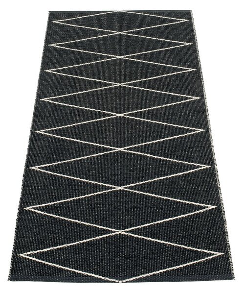 Fekete kültéri-beltéri futószőnyeg 70x160 cm Max Black – Pappelina