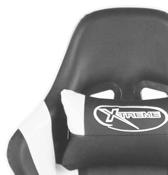 VidaXL Gamer Szék - Fekete-Fehér - Ergonomikus