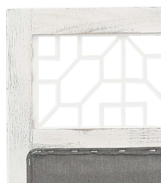Elegáns 6 Paneles Szövet Paraván - Fehér Fa - 210x165 cm