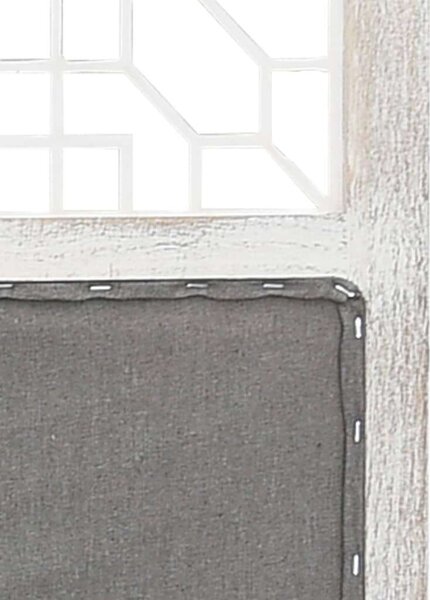 Elegáns 6 Paneles Szövet Paraván - Fehér Fa - 210x165 cm