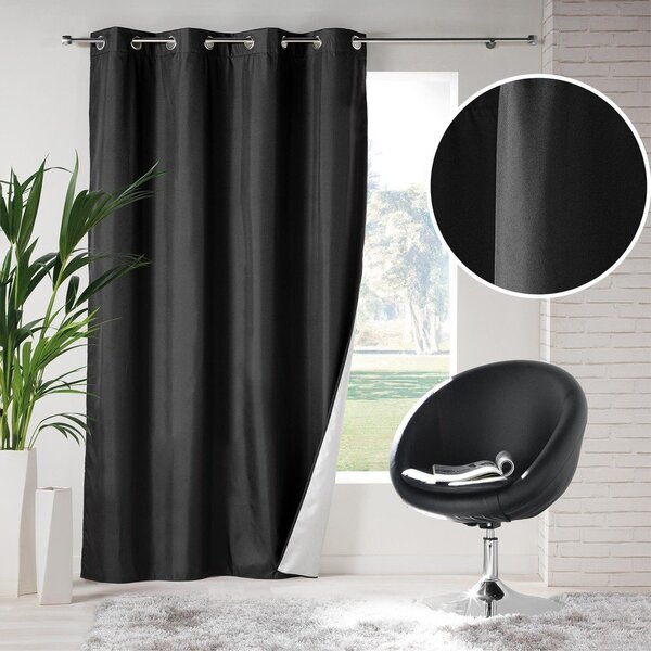 Fekete termo függöny 140x260 cm Icemount – douceur d'intérieur
