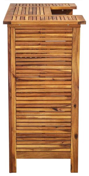 Akácfa Bárasztal - 110x50x105 cm - Két Polccal