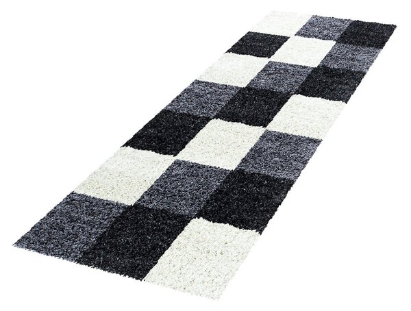Fekete-fehér futószőnyeg 80x250 cm Life – Ayyildiz Carpets