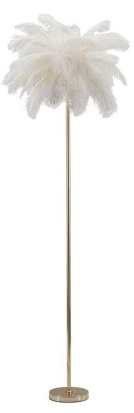 Palma állólámpa tollakkal arany/fehér ø 55x160 cm