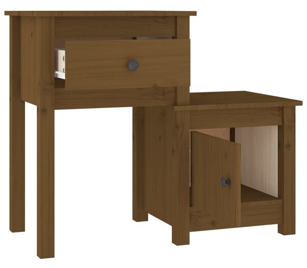 VIDAXL - Tömör Fenyőfa Éjjeliszekrény Szett - 2 db - 79,5x38x65,5 cm