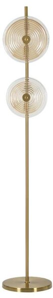 Velence állólámpa 2 fényponntal arany/natúr ø 30x170 cm