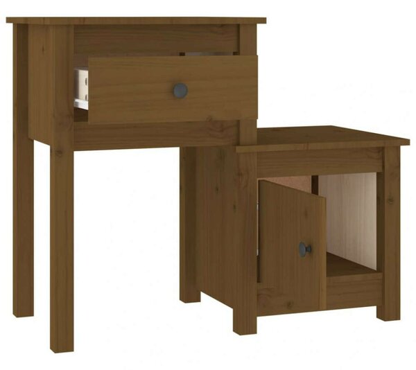 VIDAXL - Tömör Fenyőfa Éjjeliszekrény Szett - 2 db - 79,5x38x65,5 cm