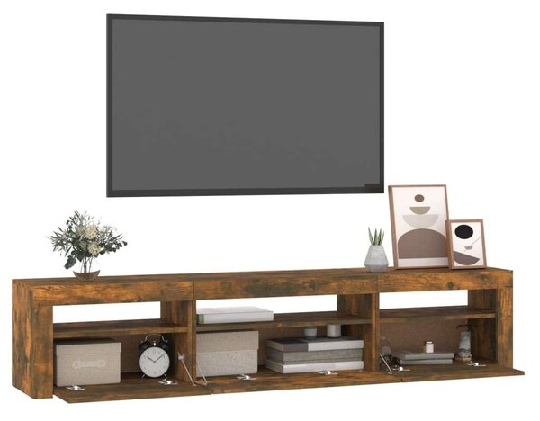 Modern TV Szekrény - Füstös Tölgy - 195cm