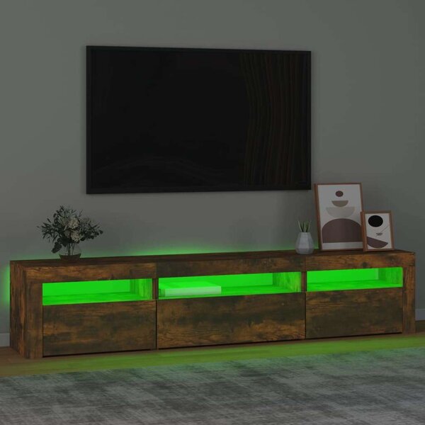 Modern TV Szekrény - Füstös Tölgy - 195cm