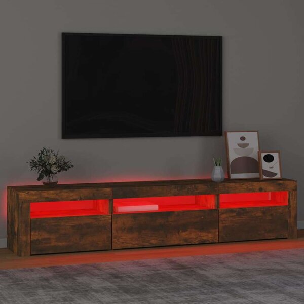 Modern TV Szekrény - Füstös Tölgy - 195cm
