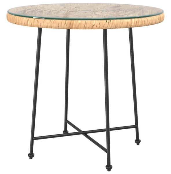 Kerti Étkezőasztal - Edzett Üveg, Acél - 80 cm