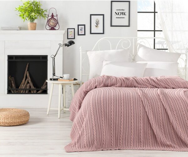 Camila púder rózsaszín ágytakaró, 220 x 240 cm - Homemania Decor