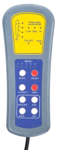 Bordó szövet állítható elektromos masszázsfotel