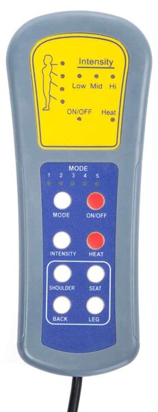 Világosszürke szövet dönthető elektromos masszázsfotel
