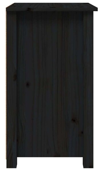VIDAXL - Fekete Fenyőfa Éjjeliszekrény Szett - 2 db - 40x35x61,5 cm