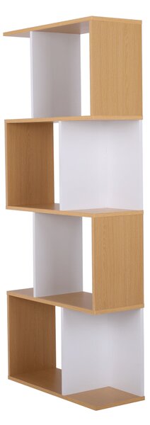 KONDELA Könyvespolc, tűnyalábos fenyő/fehér, ERDEM NEW TYP 2