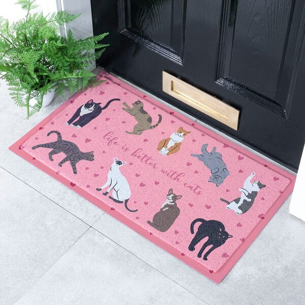 Lábtörlő 40x70 cm Life Is Better With Cats – Artsy Doormats