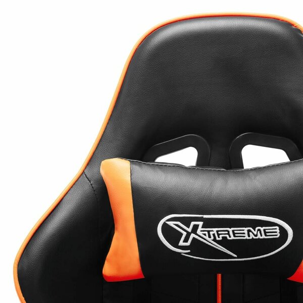 Xtreme Racing Gamer Szék - Fekete/Narancssárga - Lábtámasszal