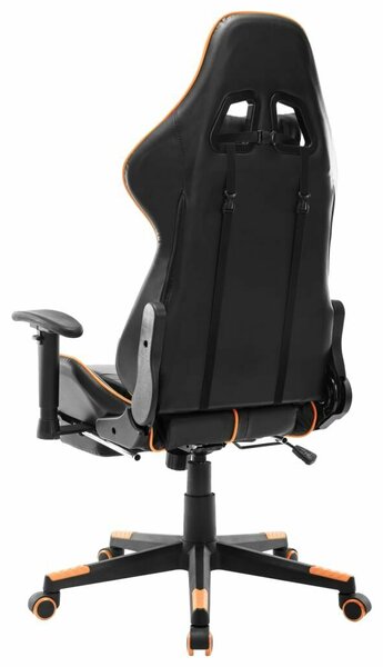 Xtreme Racing Gamer Szék - Fekete/Narancssárga - Lábtámasszal