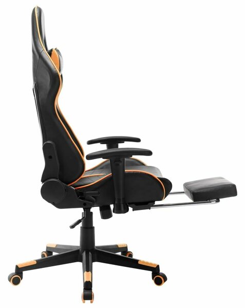 Xtreme Racing Gamer Szék - Fekete/Narancssárga - Lábtámasszal