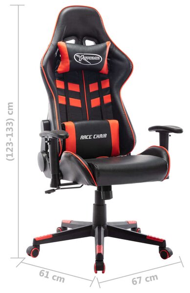 Fekete és piros műbőr Gamer szék