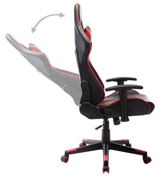 Fekete és piros műbőr Gamer szék