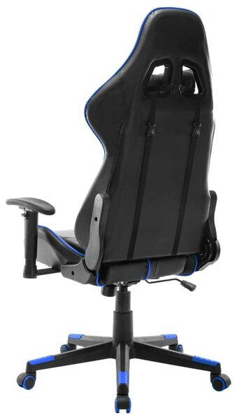 Gamer Szék - Fekete-Kék Műbőr - Állítható Magasság