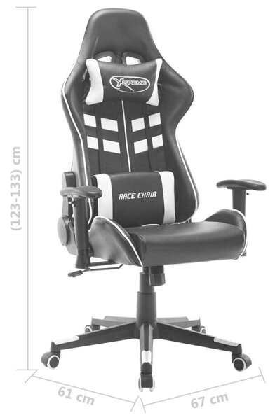 Xtreme Racing Gamer Szék - Fekete-Fehér - Magas Háttámla