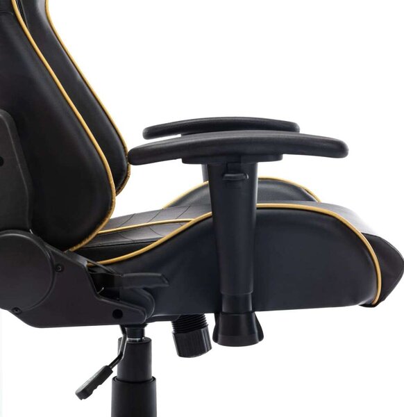 Gamer Szék - Fekete-Arany - Magas Háttámla - Állítható Magasság