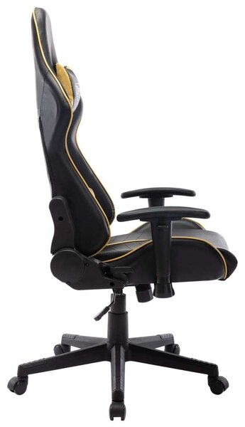 Gamer Szék - Fekete-Arany - Magas Háttámla - Állítható Magasság