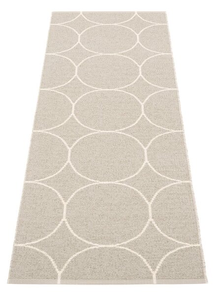 Krémszínű kültéri-beltéri futószőnyeg 70x200 cm Boo Linen – Pappelina