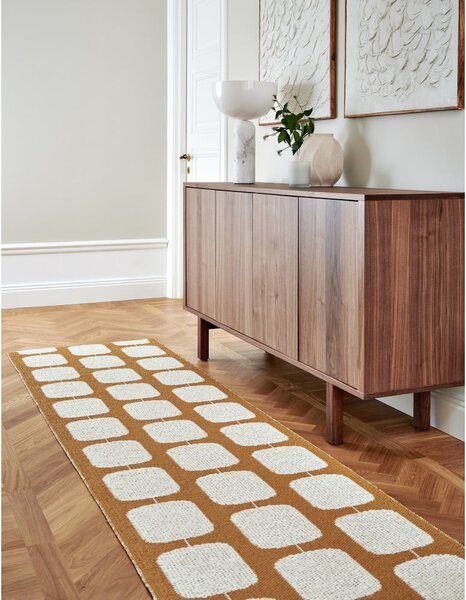 Okkersárga-krémszínű kültéri-beltéri szőnyeg 70x100 cm Sten Ochre – Pappelina