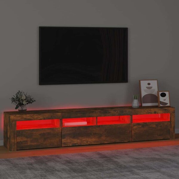 Modern TV Szekrény - Füstös Tölgy - 210cm