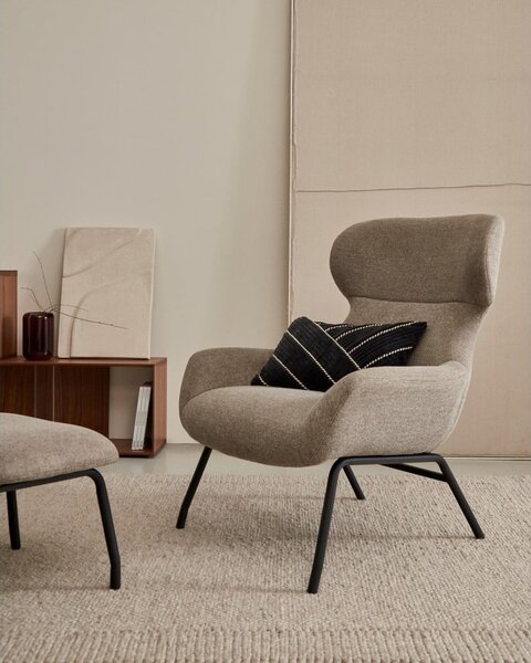 Barna puff Belina – Kave Home