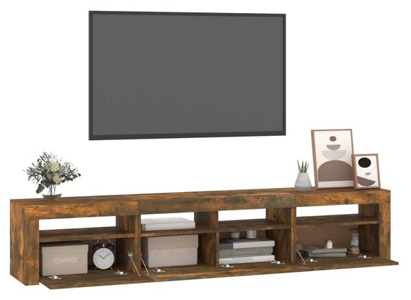 Modern TV Szekrény - Füstös Tölgy - 210cm