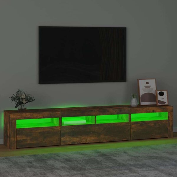 Modern TV Szekrény - Füstös Tölgy - 210cm
