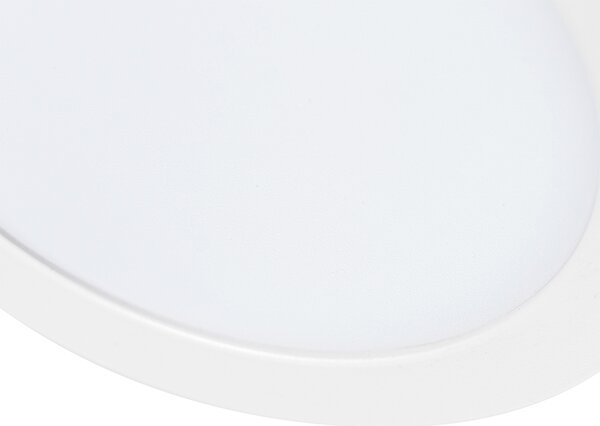 6 darabos süllyesztett vagy felületre szerelhető spotlámpa szett fehér 18 cm LED-del, 3 lépéses Dim to Warm funkcióval - Trans