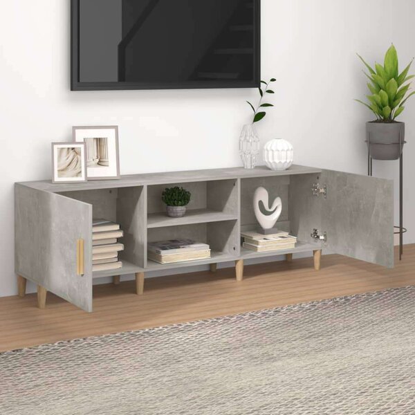 Modern TV-szekrény - Betonszürke - 150cm
