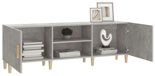 Modern TV-szekrény - Betonszürke - 150cm